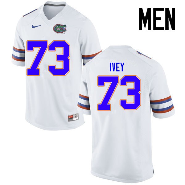 Florida Gators Men #73 Martez Ivey College Football Jersey White
